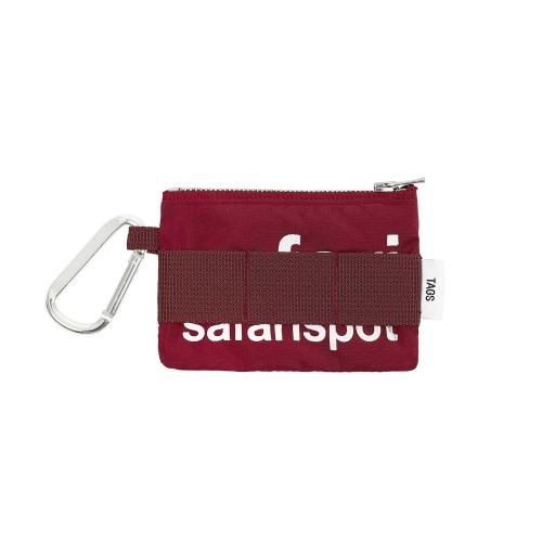 BASIC SAFARI KEYRING CARD WALLET (BURGUNDY)