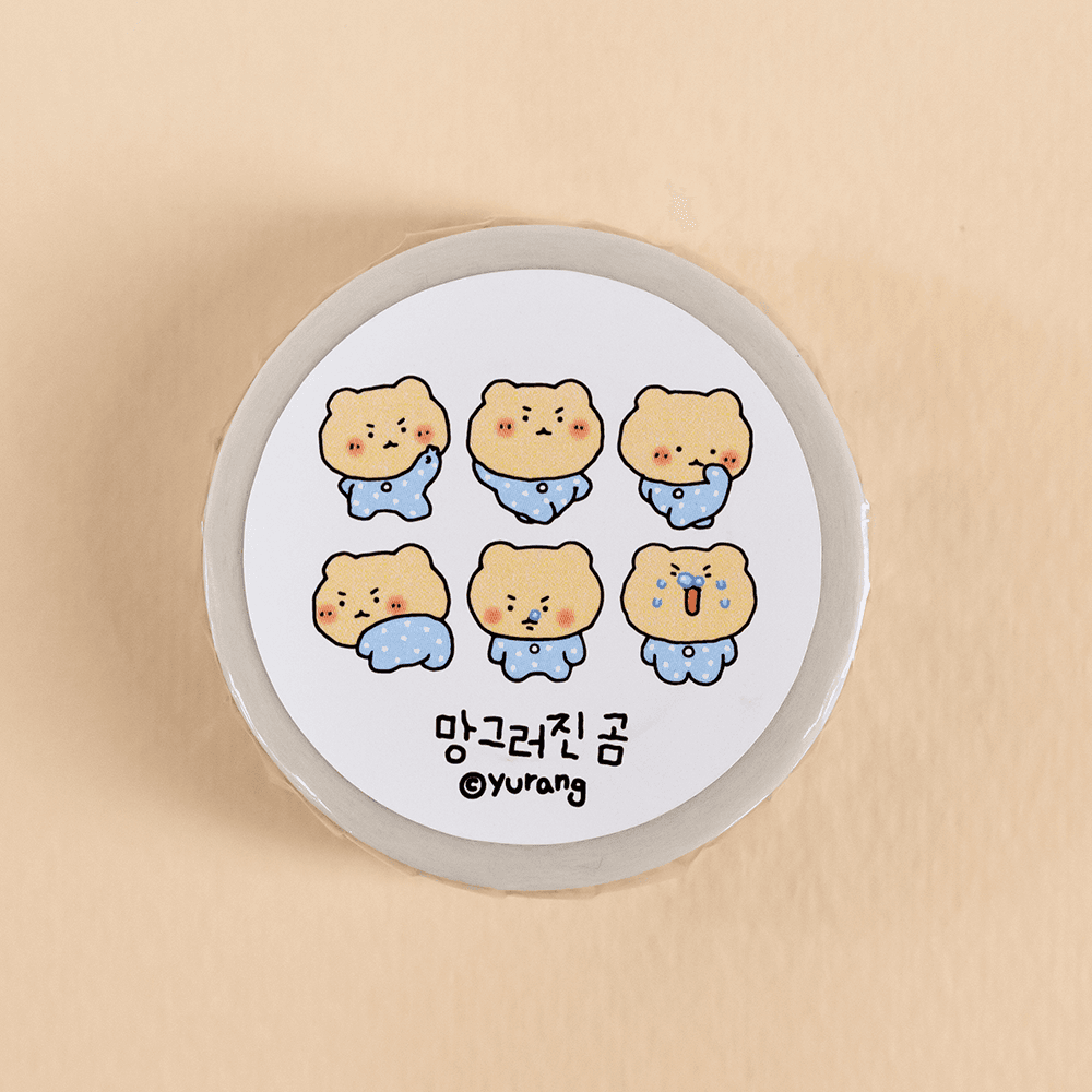망그러진 아기망곰 마스킹테이프 다꾸 폴꾸 데코 귀여운 캐릭터 종이테이프