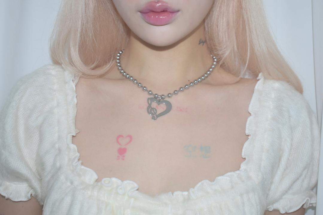 Melody Heart Ball Necklace