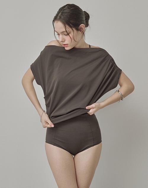 플루아 드레이프 커버업 비키니 SET 3pcs