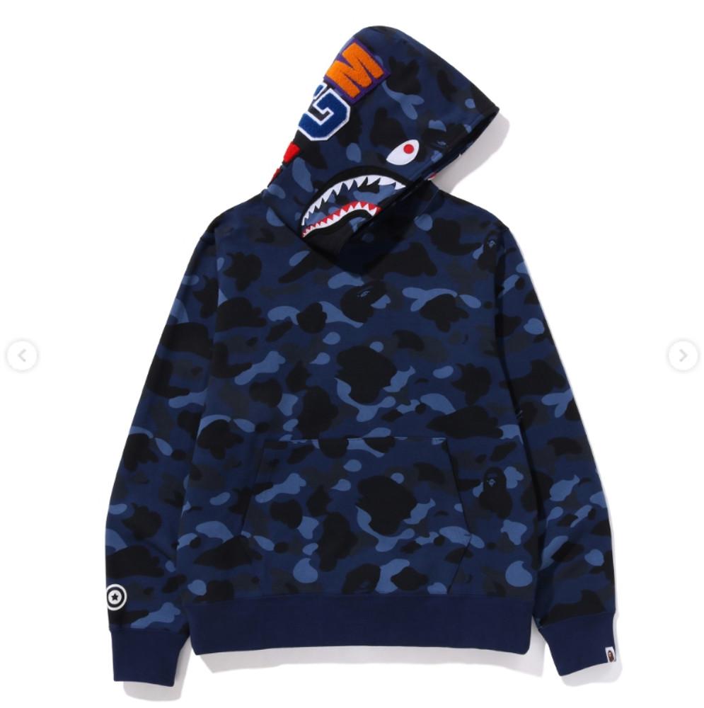 [베이프정품] 샤크후드 베이프 컬러 카모 샤크 풀오버 후드 BAPE COLOR CAMO SHARK PULLOVER HOODIE