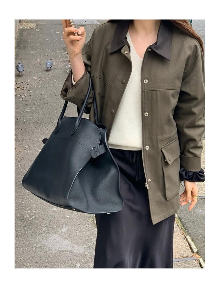 비엔느 Verveine 버베인 하버 배색 야상 자켓 (2c)