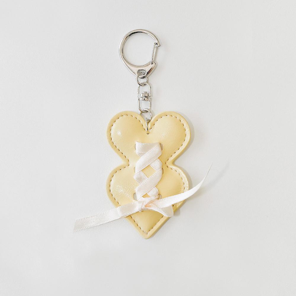 [두마딴] 더블하트 키링 버터 Double heart keyring_butter