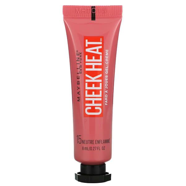 Maybelline, Cheek Heat, 젤 크림 블러셔, 누드 번, 8ml(0.27fl oz)