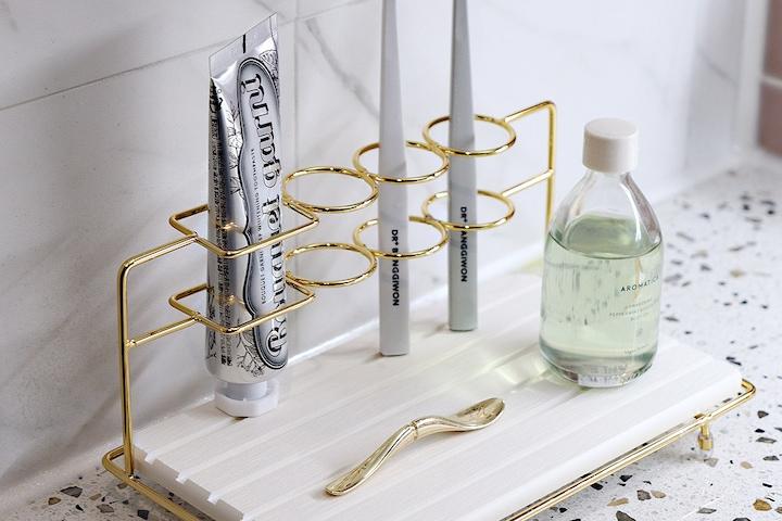 규조토 스텐 칫솔선반 2인 4인 전동칫솔 거치대 면도기꽂이 치약 칫솔통 욕실용품 집들이