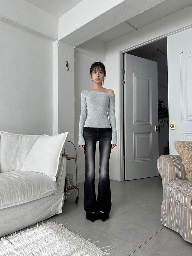 Highlight black washed jeans
