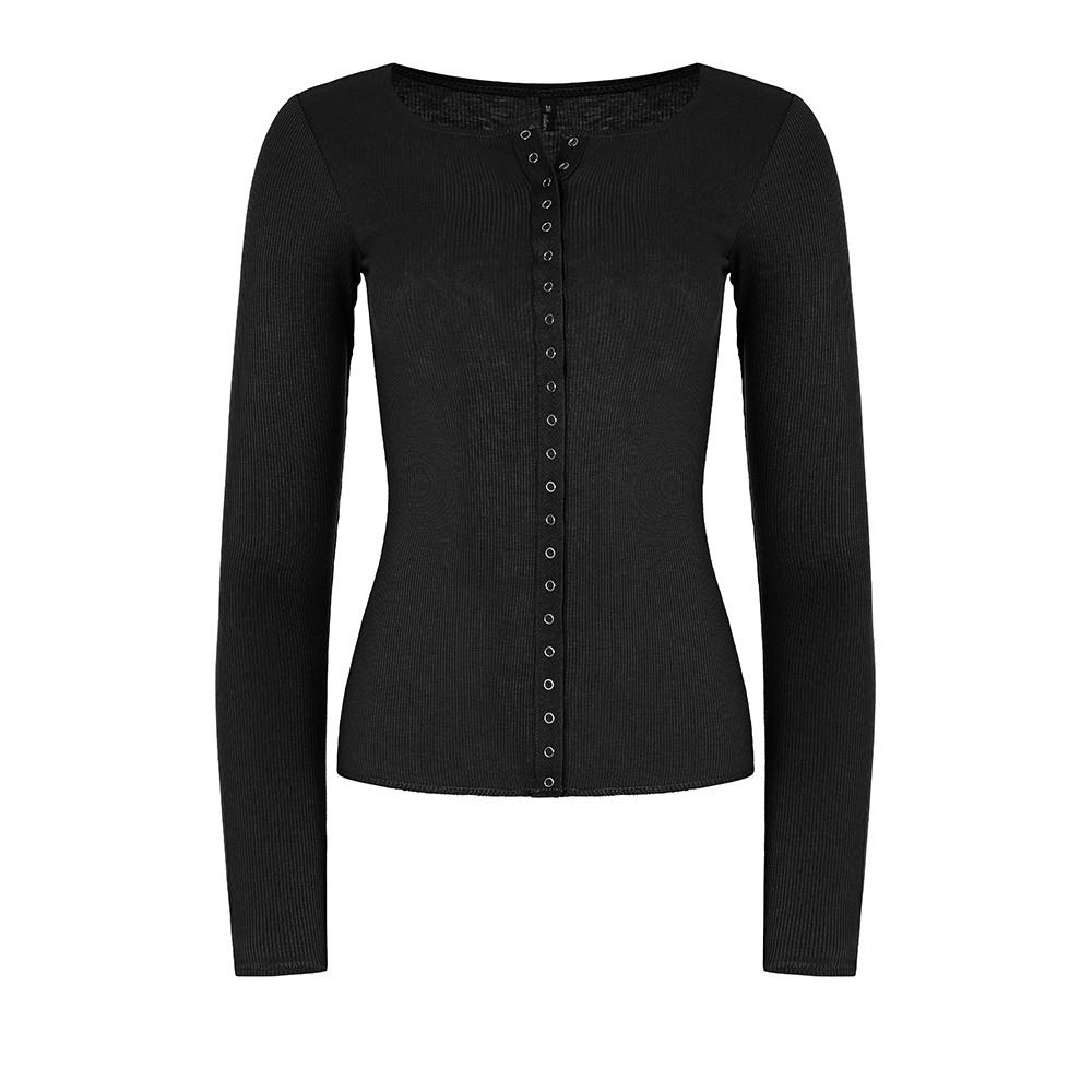 (자체제작)Button Long Sleeve 티-블랙
