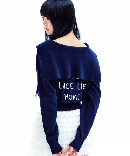 SAILOR COLLAR KNIT NAVY
