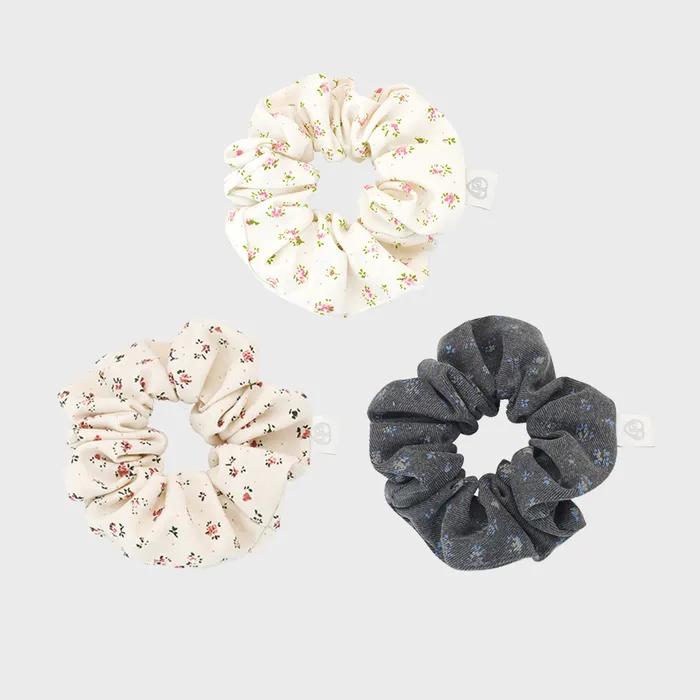 [레드벨벳 아이린, 아이브 레이, 설현 착용] bubbly floral scrunchie_3 colors
