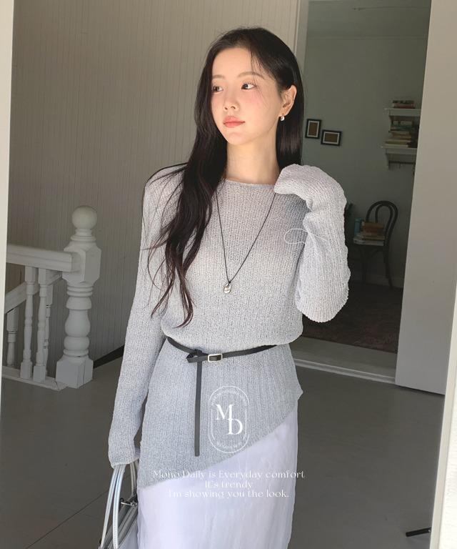 모노데일리 [오늘출발🚚] best)  로빈 트임 니트