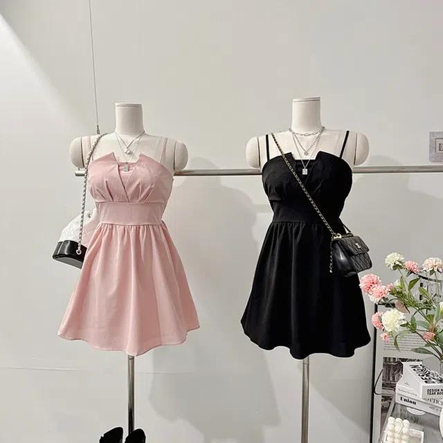 [y2k!/하이틴!/유니크!] 여름 미닛 튤립 팅커벨 언발 셔링 프릴 튜브탑 밴딩 스모크 레이어드 이너 A라인 플레어 캉캉 슬립 뷔스티에 나시 미니 원피스 [3color]_이프유마인