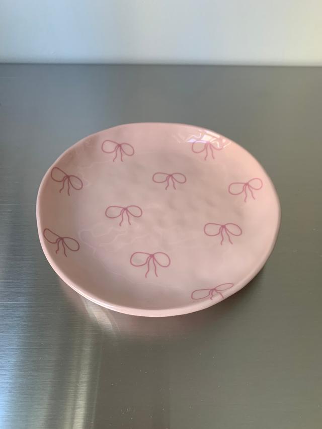 [주문제작 4주 소요] ribbon nut plate : baby pink