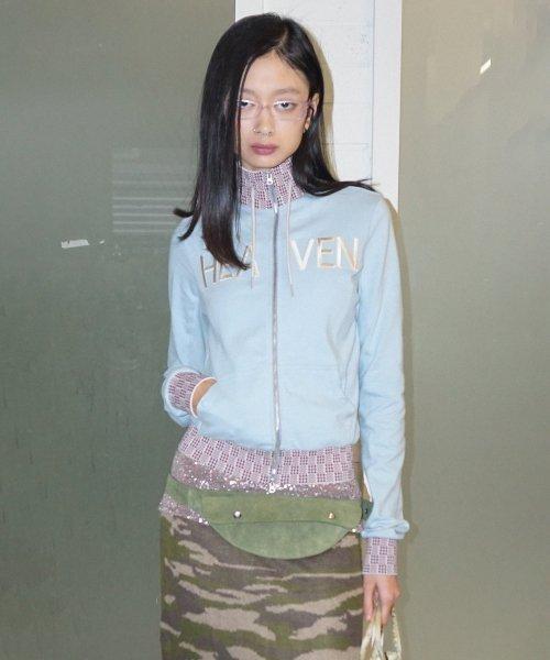 스컬프터(SCULPTOR)  Heavenly Gingham Track Jacket Baby Blue - 사이즈 & 후기 | 무신사