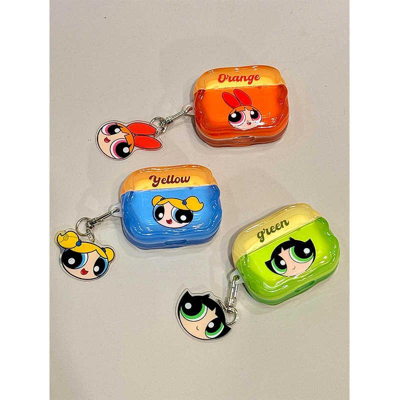 블루 파워퍼프걸 3종 에어팟 4 케이스 4세대 이어폰케이스 키링포함