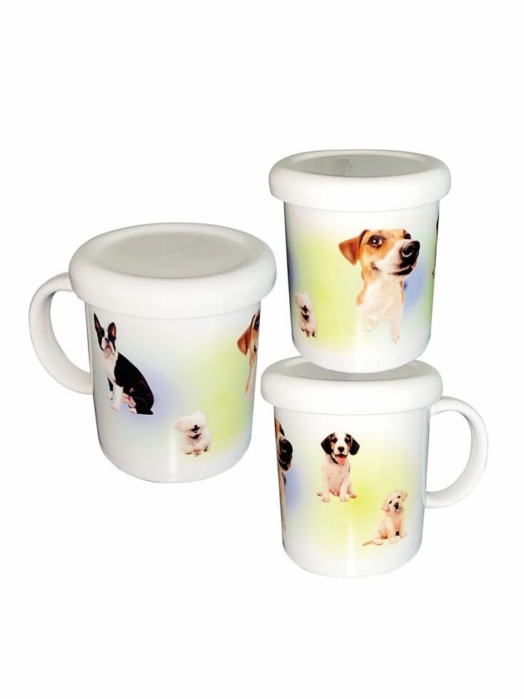 Gradation Puppy mug (blue&yellow)