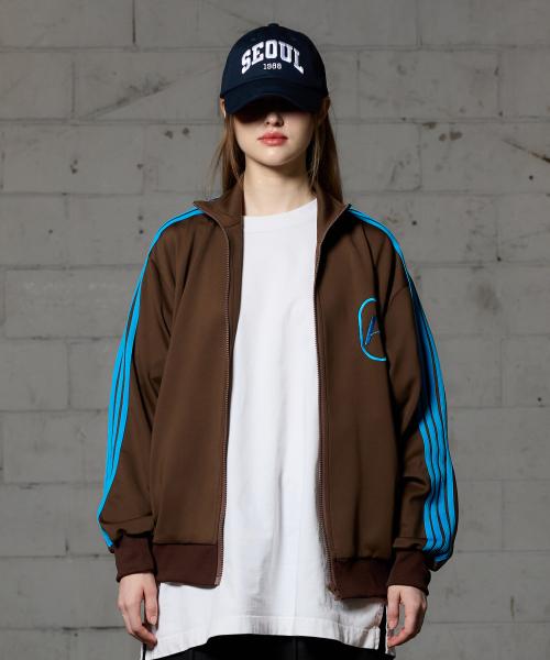 ARI PEACH JERSEY TRACK TOP / BROWN