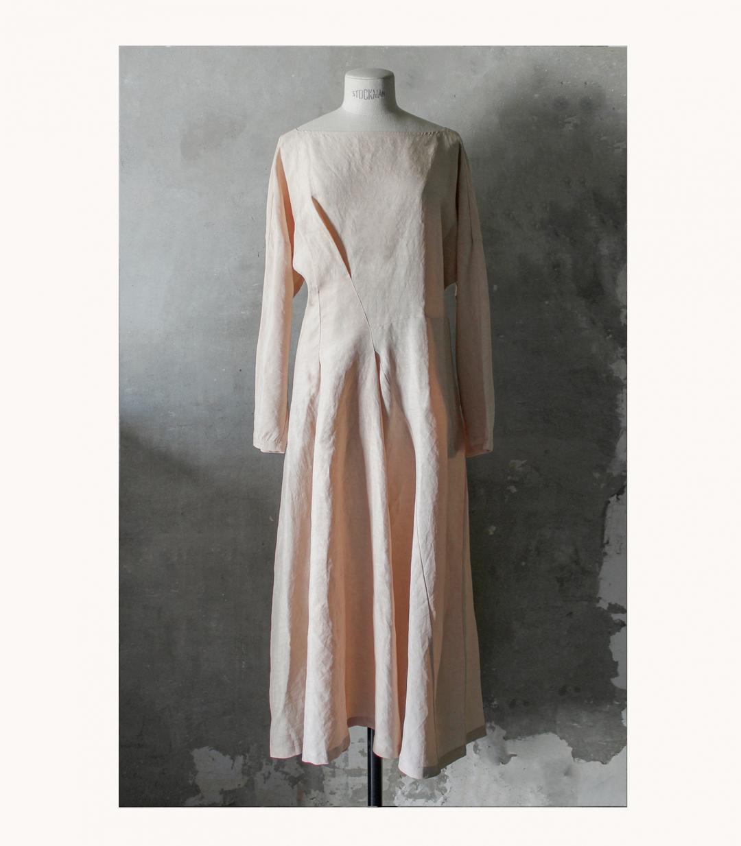 Asymmetric viscose dress