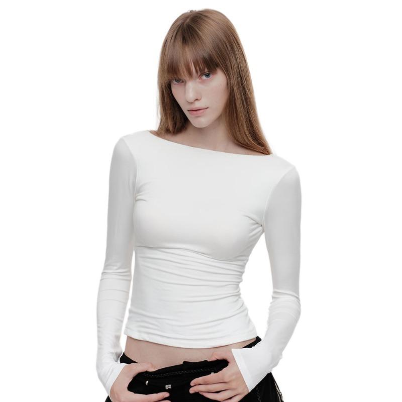 DEEP SCOOP BACK CONTOUR T (WHITE)