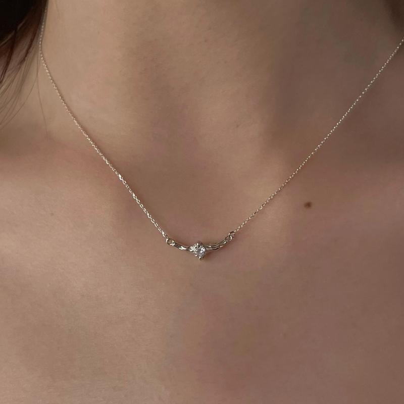 [아몬즈 단독] TWIG GEMSTONE CHAIN NECKLACE