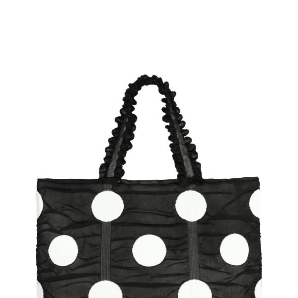 폴카도트 쇼퍼백 블랙