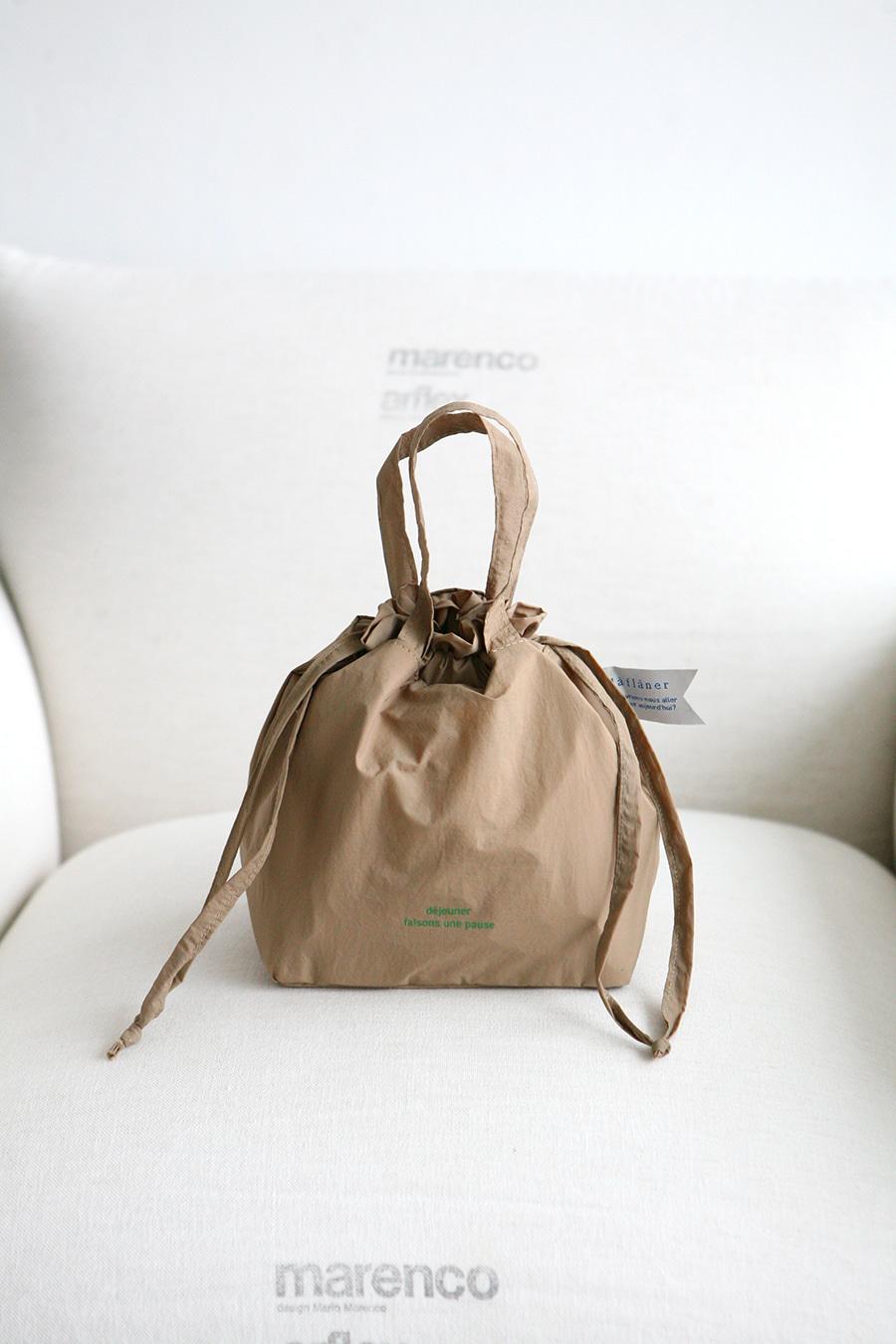 La flaner   스트링 보냉백 -발수가공,보온 보냉