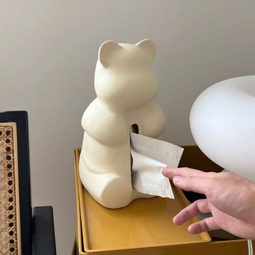 곰돌이 세라믹 티슈케이스