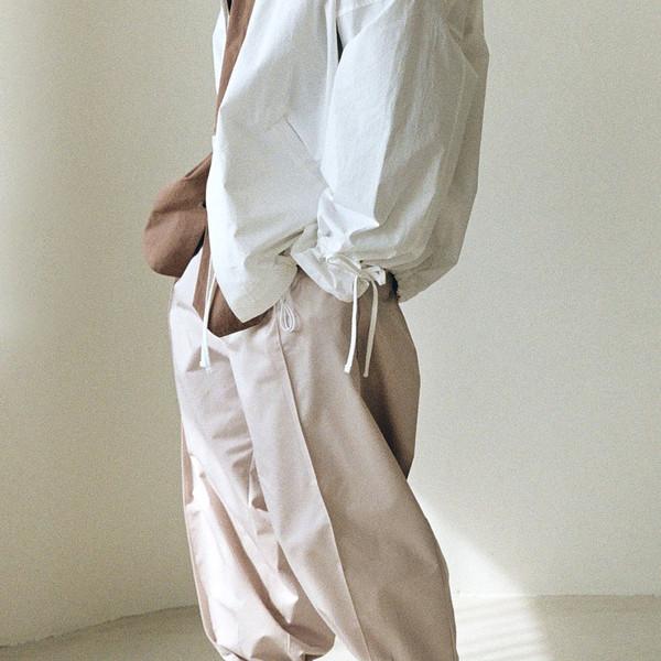 Tied bottom trousers beige (3colours)