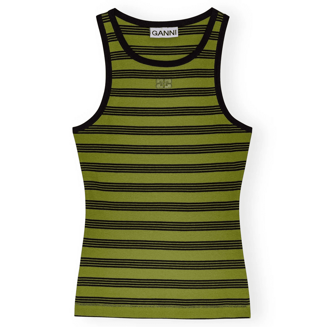 Striped Soft Cotton Rib Tank Top