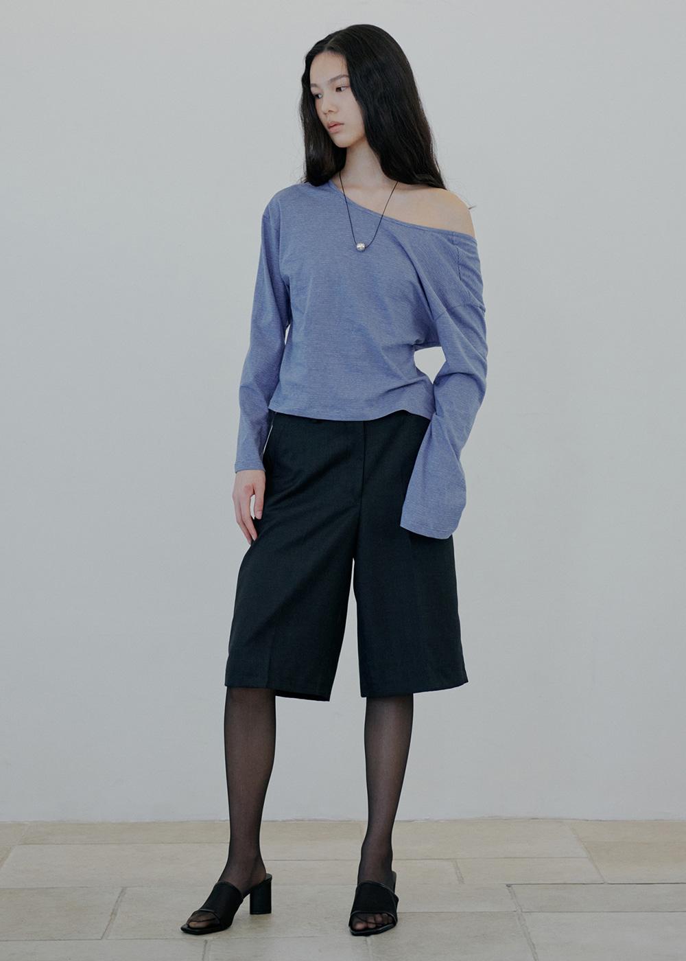 wool bermuda pants_charcoal