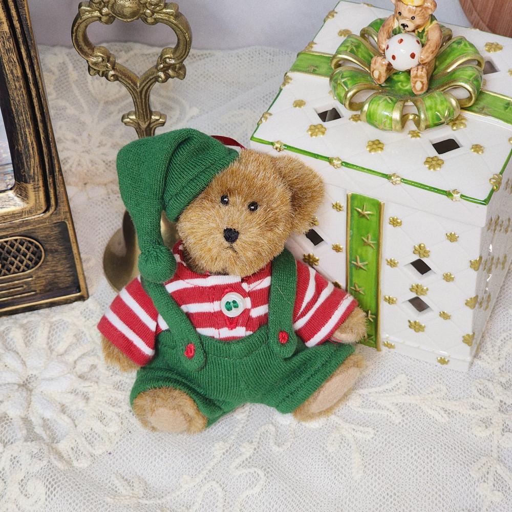 보이즈베어 산타 단가라 곰 오너먼트 / 빈티지인형 테디베어 곰돌이 빈티지소품 키덜트