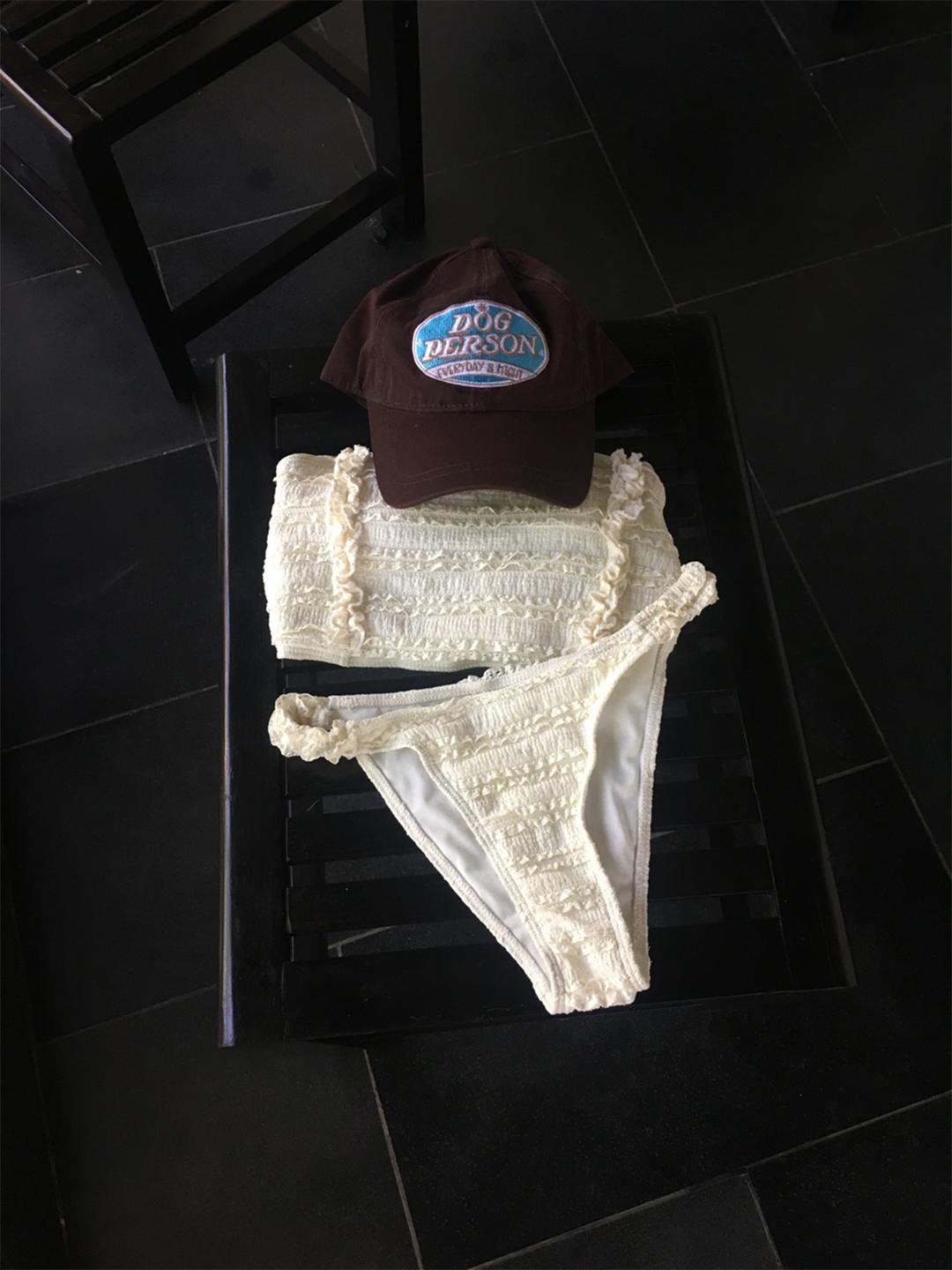 mesh frill bikini