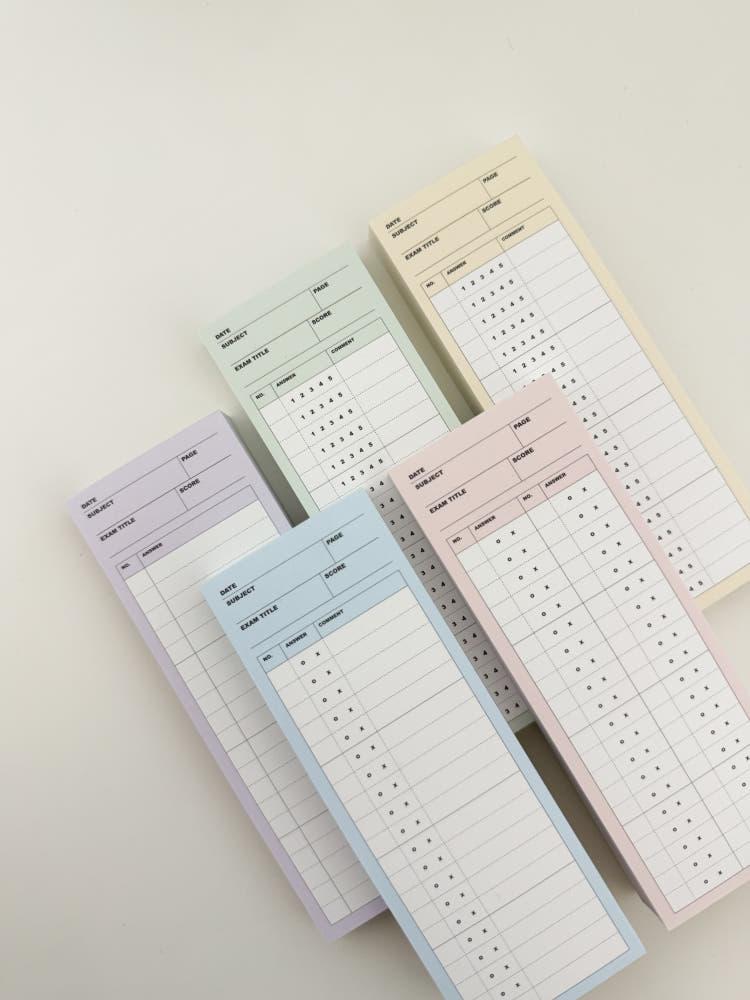 아오라문구  답안지떡메모지-미니.절취,시트