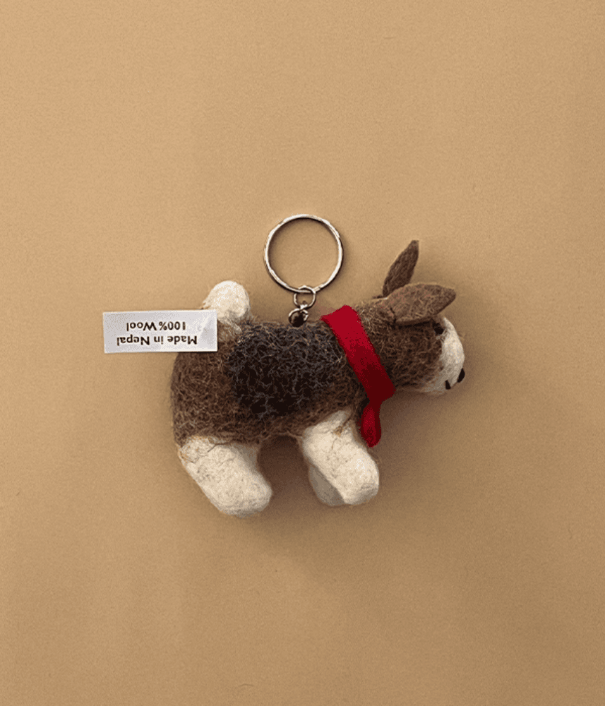 [미구소상점]  ○ 담담한 동물 친구들 ○  빨간 목도리 강아지 키링