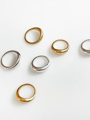 925 silver Slim Dome Ring 1+1