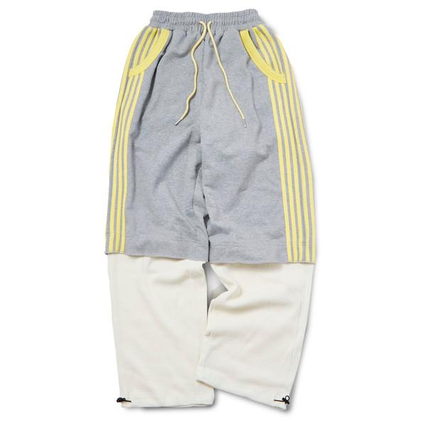 Binding Layered Sweatpants (MELANGE GRAY)