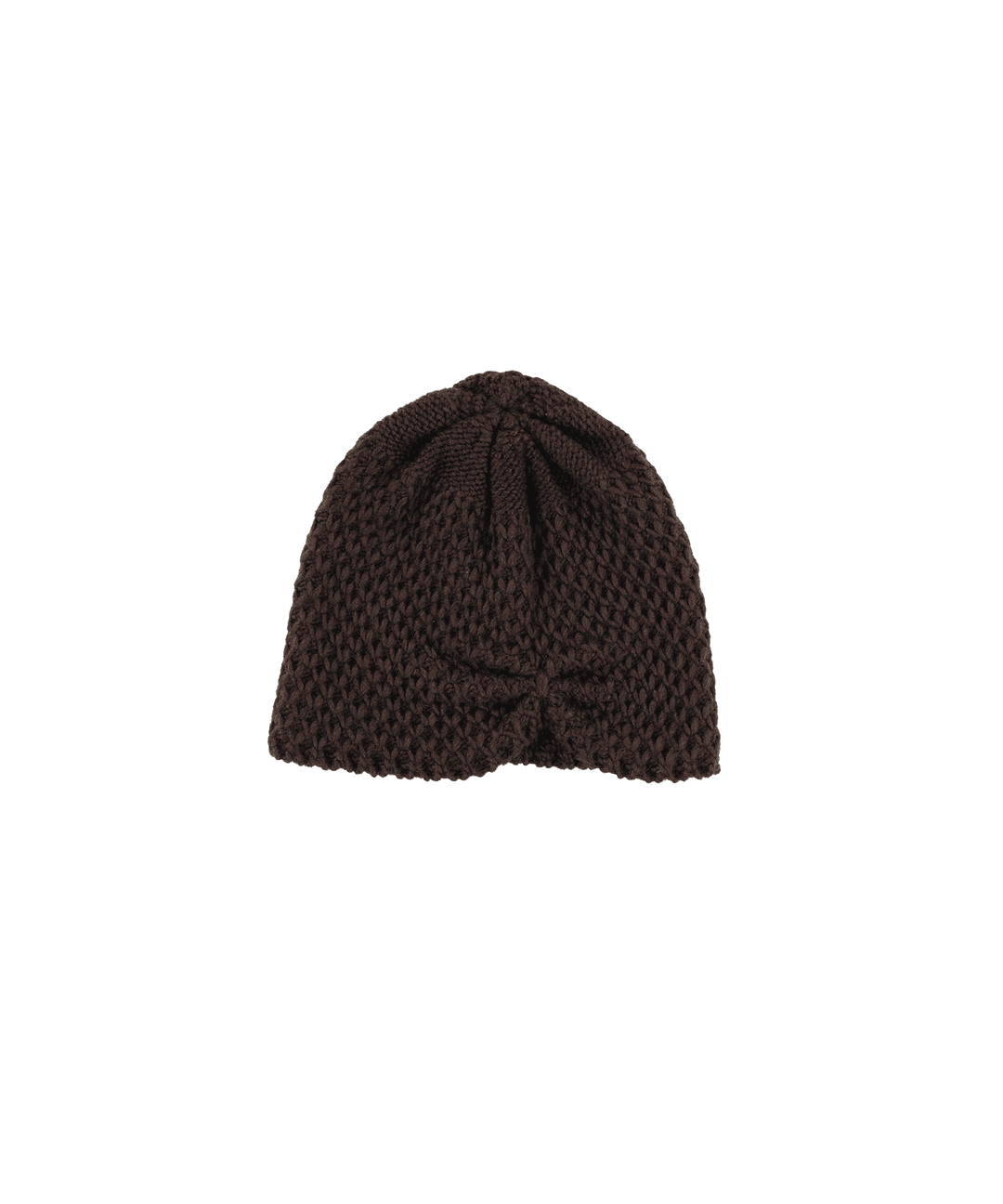 RIBBON BEANIE DARK BROWN