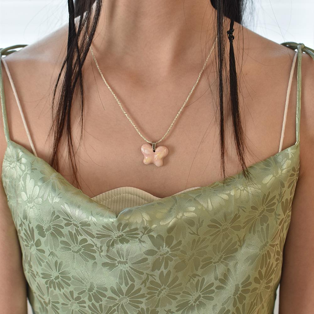 Nabi silver string necklace (2colors)