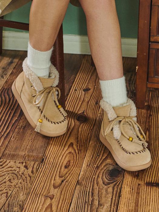 [샌드베이지 단독][소가죽] 모모 보헤미안 어그 부츠 EBAL157748