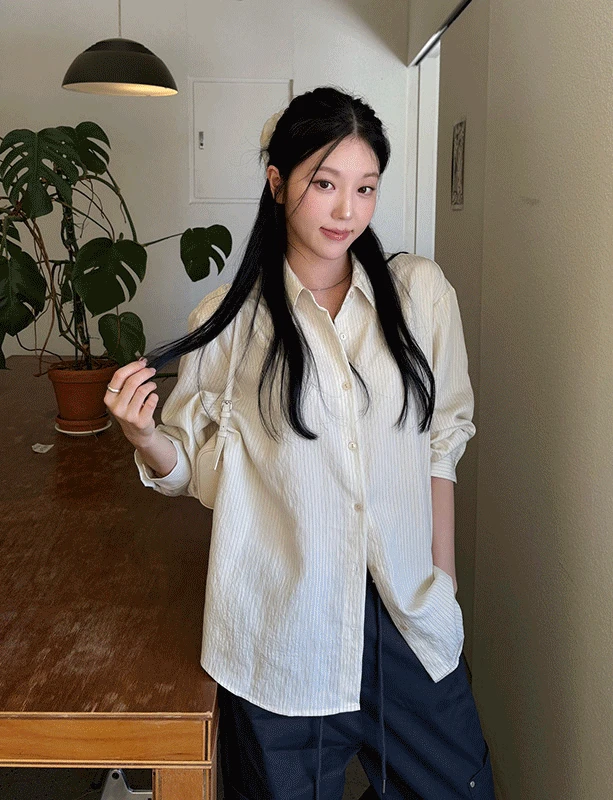 멜팅 스트라이프 셔츠