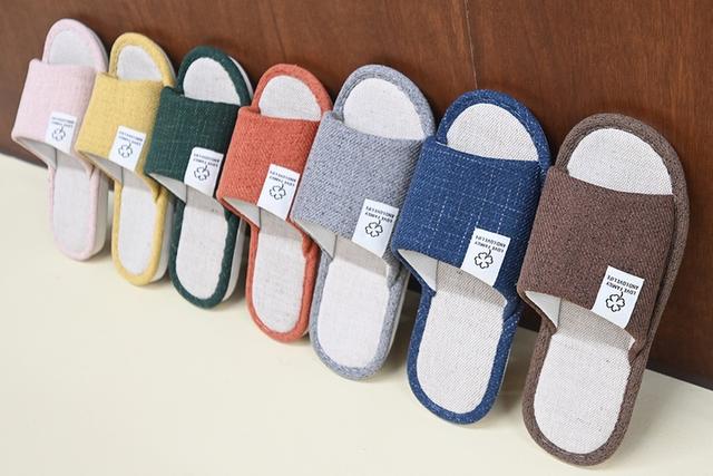 스프링 린넨 실내화 층간소음 거실화 7colors / 2size