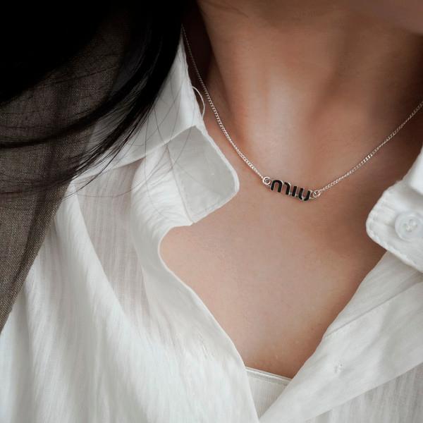 실버925 M I U 러블리 여리한 목걸이 SNF245
