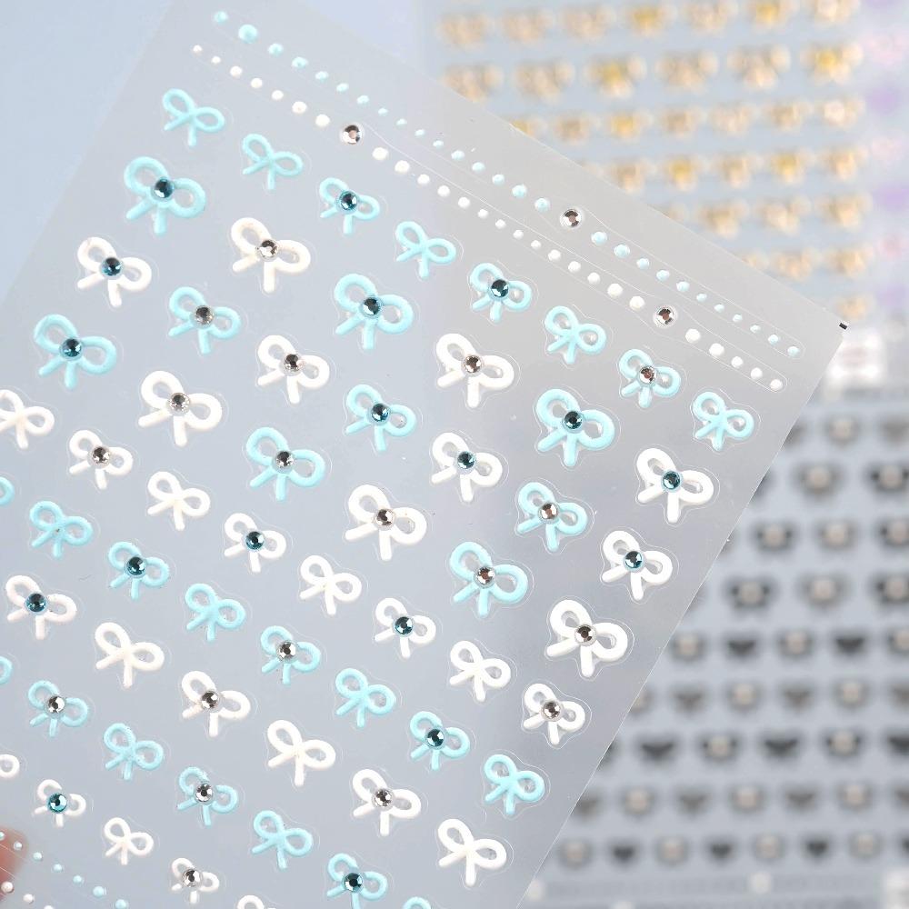 3D엠보 네일스티커-183 리본 매듭 와이어