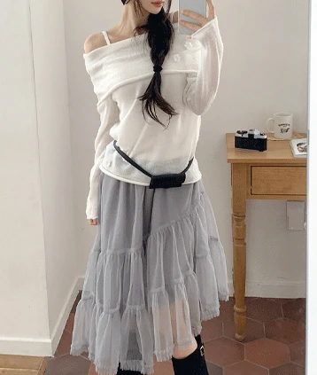 [봄신상 5%💞] 지젤쉬폰skirt (캉캉미디스커트🫧샤스커트)