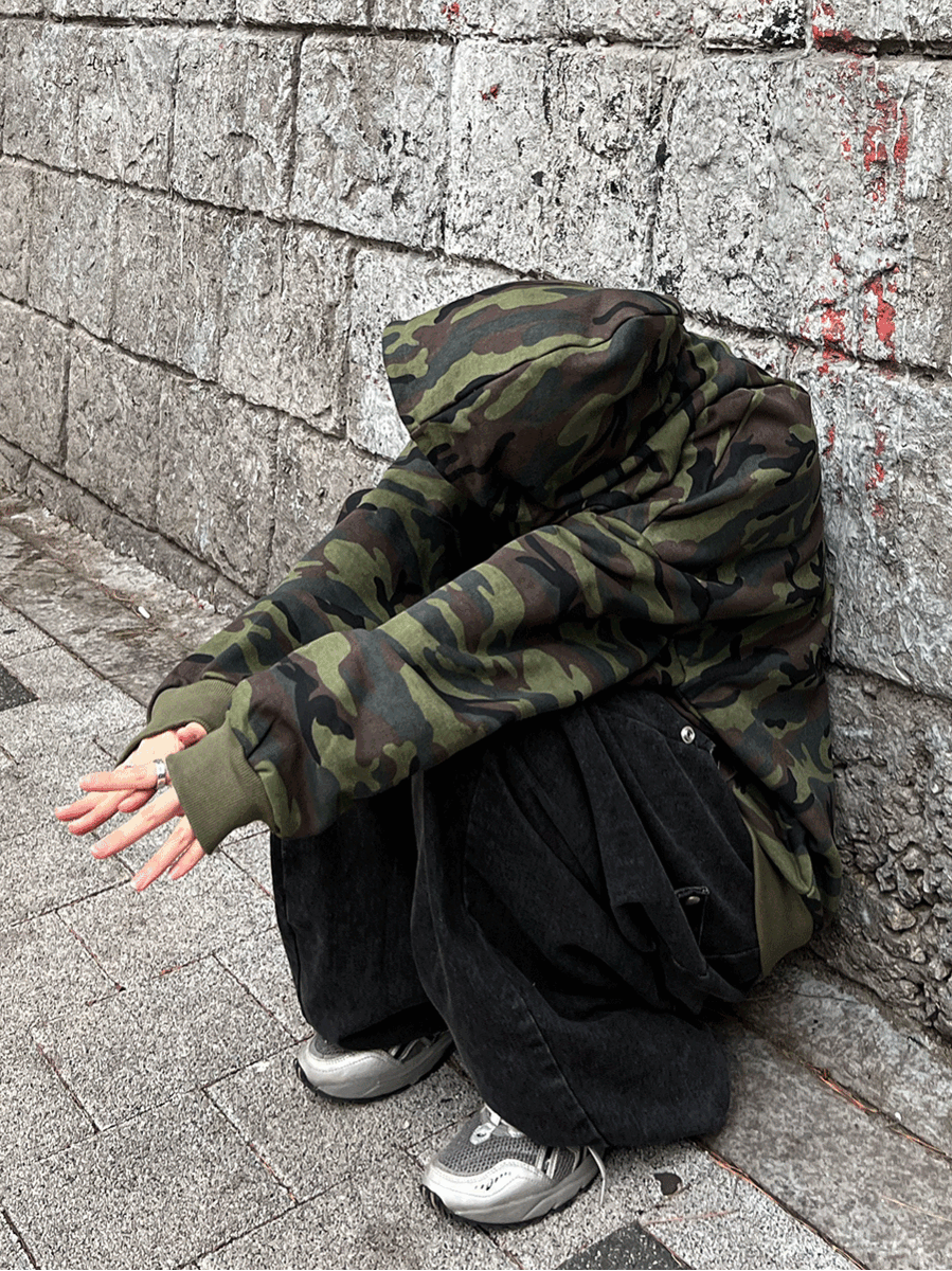 [ Unisex ] 뎁 카모 후드집업 3C