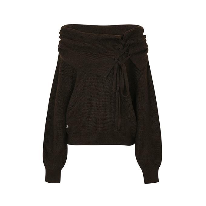 [단독선오픈]KAREN CORSET KNIT deep brown [12월 13일 예약 배송]