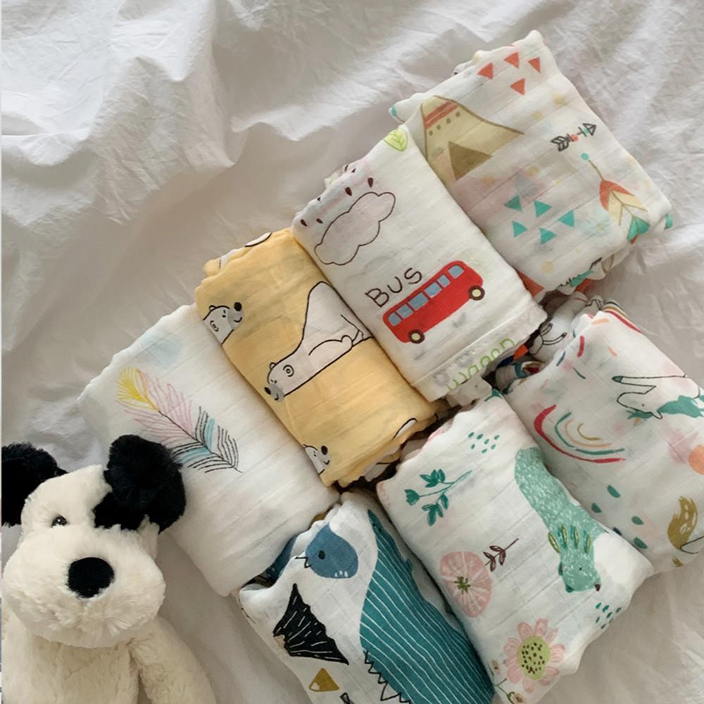 불로홈 아기 유아 블랭킷 신생아 이불 대나무 거즈 담요 대나무 밤부