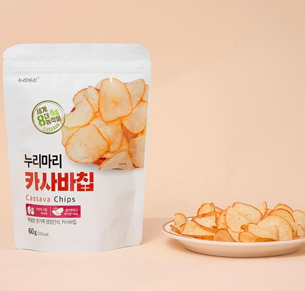 [누리마리] 중독성 최고 카사바칩, 캠핑간식 5봉, 10봉 [원산지:상세설명에 표시]