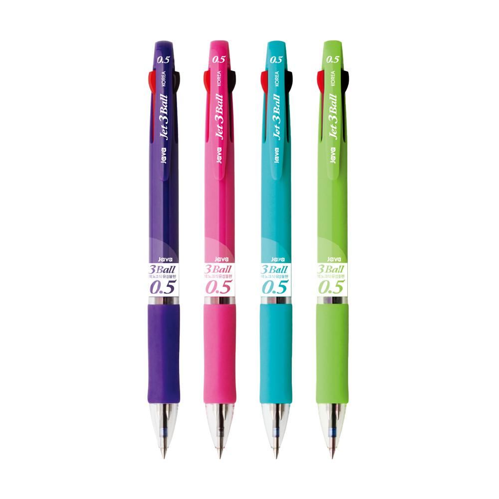 자바 제트3볼 3색볼펜 0.5mm