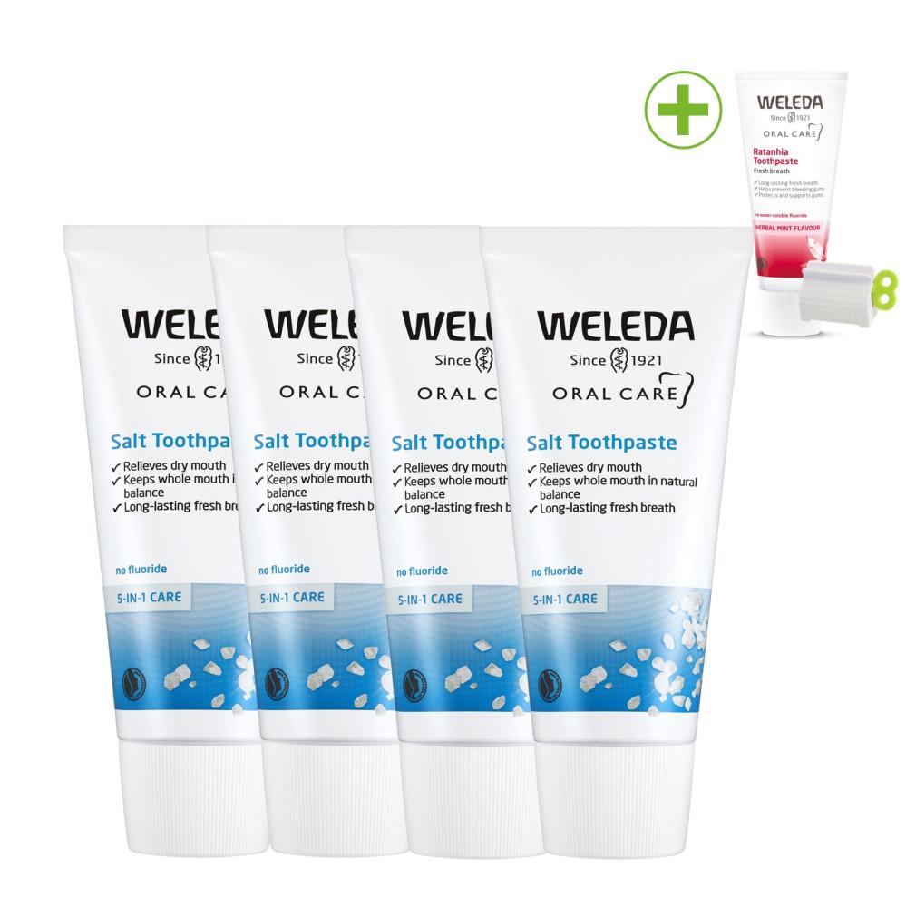 🎁선물포장🎁 (라타니아치약 본품+gift 증정) 벨레다 소금 치약 75ml 4개 세트