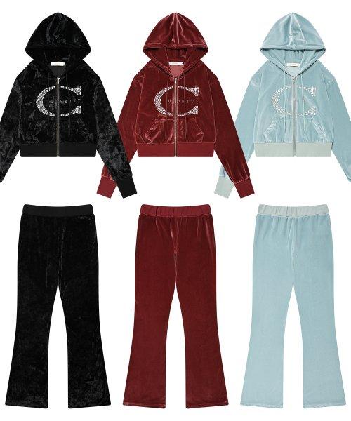 CU soon RHINESTONE HOODIE SET